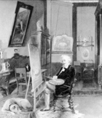 В. В. Самойлов. Автопортрет в мастерской В. В. Самойлов. Автопортрет в мастерской
